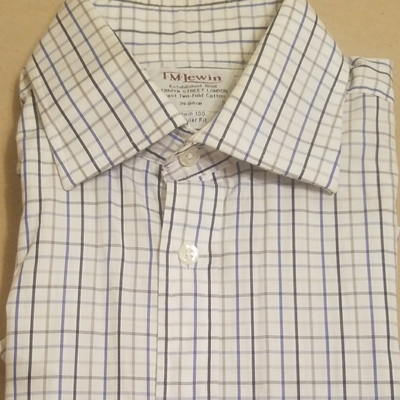 T.M.LEWIN Multicolor Poplin Tatter Sall Long Sleev - Picture 5 of 8